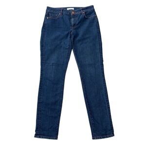 Loft Curvy Skinny Jeans Womens 27 4 Dark Wash Denim Stretch Slim Leg Pants